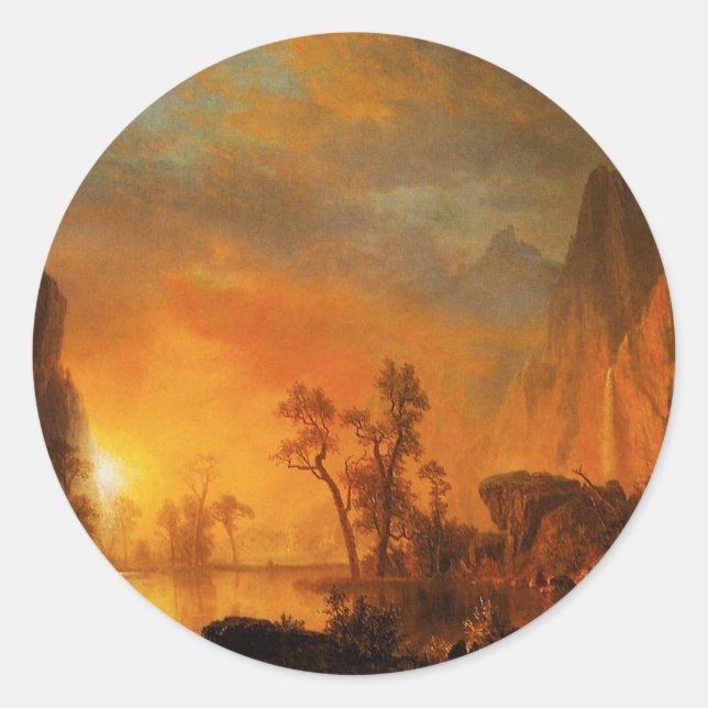 Sunset in the Rockies Stickers (Front)