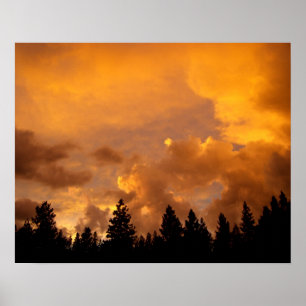 Sunset in the Sierras Poster