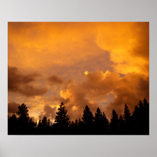Sunset in the Sierras Poster