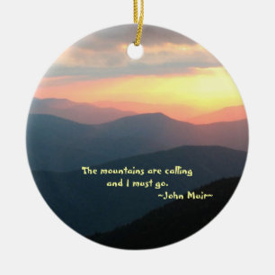 Sunset in the Smokies: Mtns are calling Customise Ceramic Tree Decoration