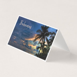 Sunset in the tropical paradise of the Bahamas