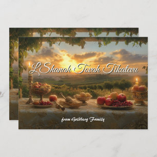 Sunset in the Vineyard Rosh Hashanah Card