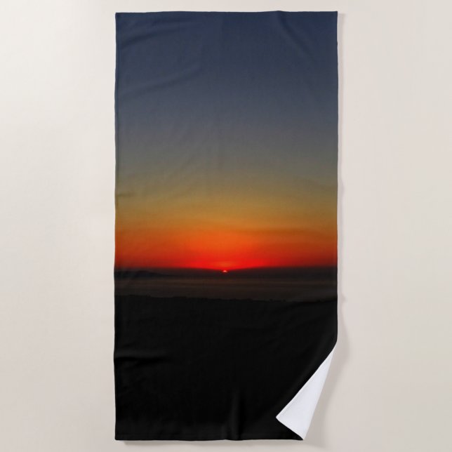 Sunset in the Water Beach Towel (Front)