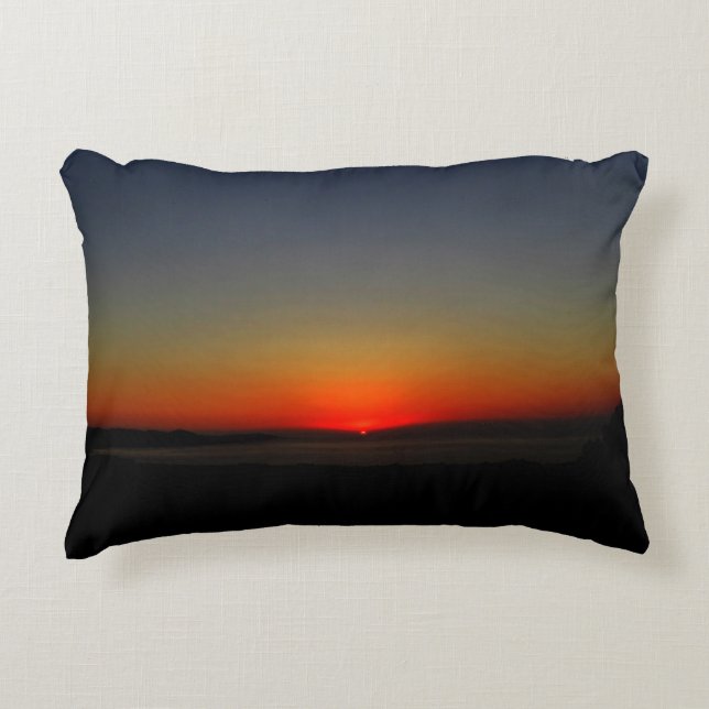 Sunset in the Water Decorative Cushion (Front)