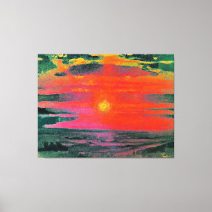 Sunset in the Winter, artwork by Arkhip Kuindzhi Canvas Print