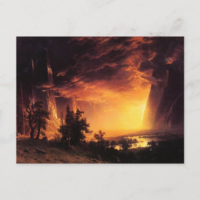 Sunset in the Yosemite Valley Postcard (Front)