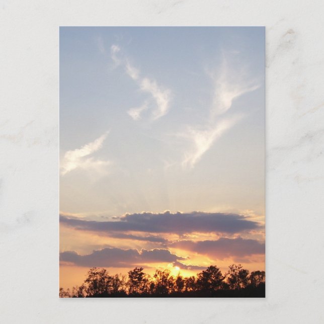 Sunset in Tomball, Texas Postcard (Front)