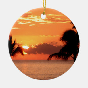 Sunset In Tropics Maui Ceramic Tree Decoration