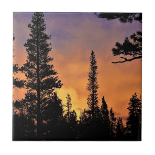 Sunset in Tuolumne Meadows, Yosemite, CA Tile