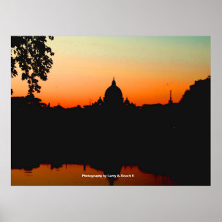 Sunset in Vatican City Poster