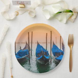 Sunset in Venice Paper Plate