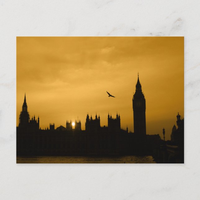 Sunset in Westminster - Big Ben -London-Postcard Postcard (Front)