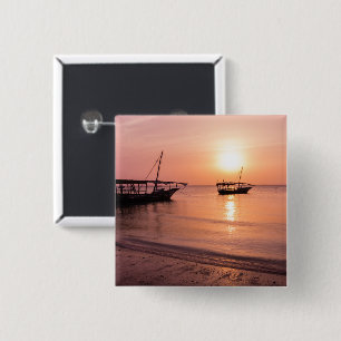 Sunset in Zanzibar 15 Cm Square Badge