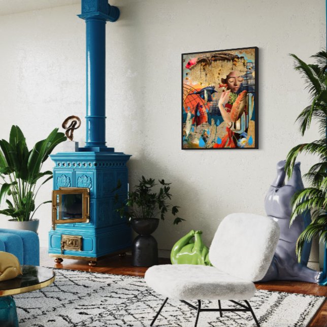 Sunset in Zanzibar, Collage Art Poster 24" x 30" (Creator Uploaded)