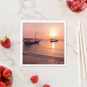 Sunset in Zanzibar Napkin