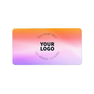 Sunset Inspired Ombre Return Address or Product Label