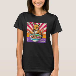 Sunset Japanese Art Cute Australian Kangaroo Joey T-Shirt