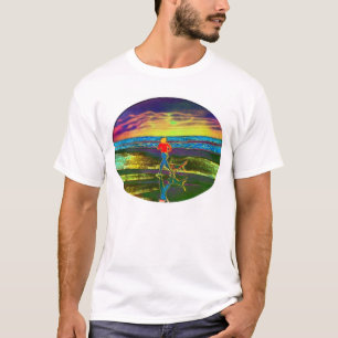 Sunset Jog with a dog... T-Shirt