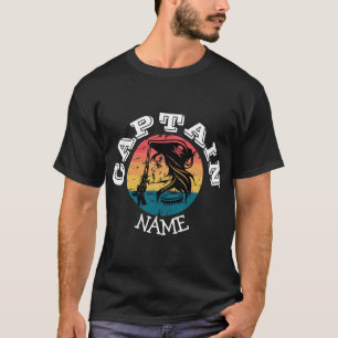 Sunset  Jolly Roger Lady Pirate Party Ship T-Shirt
