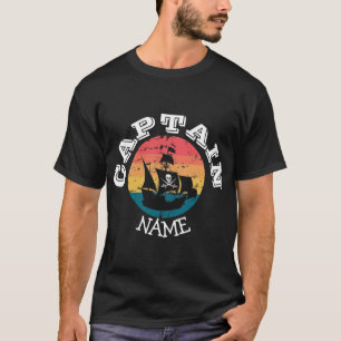 Sunset Jolly Roger Pirate Party Ship T-Shirt
