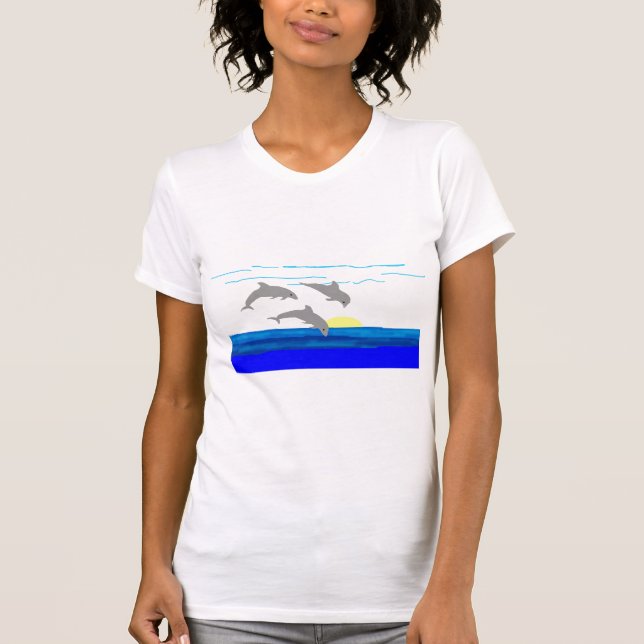 Sunset Jumping Dolphins shirt (Front)