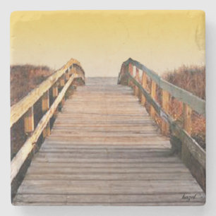 Sunset Kiawah Island, South Carolina Marble Coaste Stone Coaster