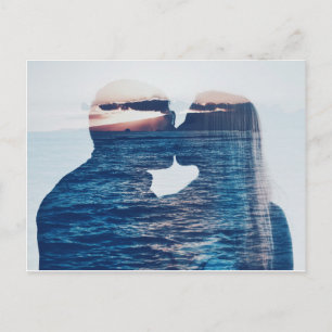 SUNSET KISS POSTCARD