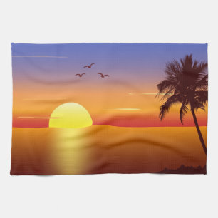 Sunset kitchen towel