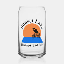 Sunset Lake Can Glass