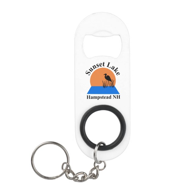 Sunset Lake Keychain Bottle Opener (Front)