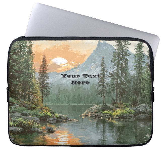 Sunset Lake Laptop Sleeve (Front)