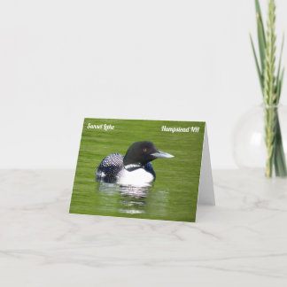 Sunset Lake Loon Folded Blank Card