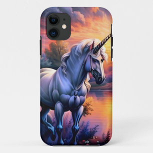 Sunset Lake River Unicorn Seven Case-Mate iPhone Case