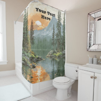 Sunset Lake Shower Curtain