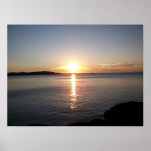 Sunset Lake Superior Marquette Photo Poster