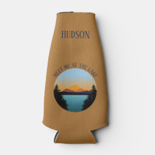 Sunset Lake Vacation Bottle Cooler