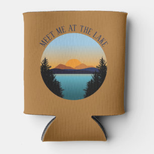 Sunset Lake Vacation Can Cooler