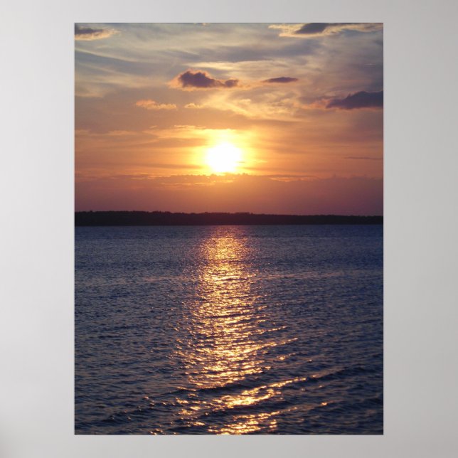 Sunset Lake (vertical) Poster (Front)