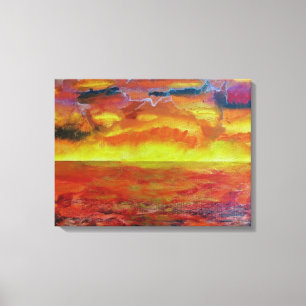 Sunset Landscape Background Canvas Print