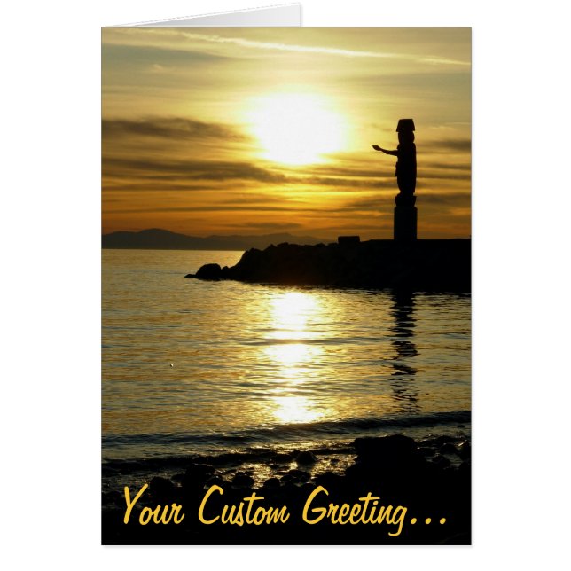 Sunset Landscape Blank Card Beautiful Print Cards (Front)