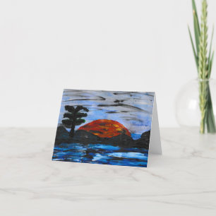 Sunset Landscape  Holiday Card
