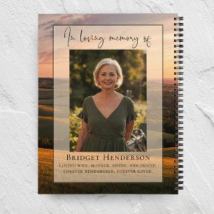 Sunset Landscape In Loving Memory Memorial Guest Notebook
