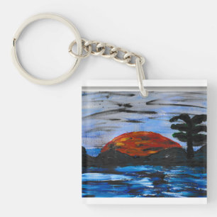 Sunset Landscape  Key Ring