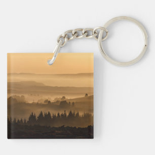 Sunset landscape key ring