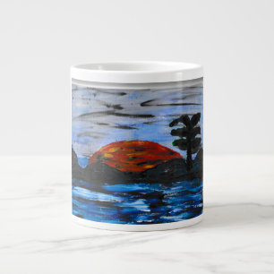 Sunset Landscape Large Coffee Mug
