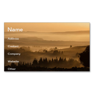 Sunset landscape magnetic business card