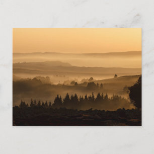 Sunset landscape postcard