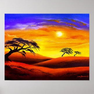 Sunset Landscape Scenery Customisable Poster