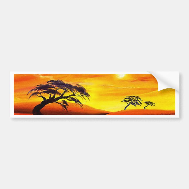 Sunset Landscape Scenery - Multi Bumper Sticker (Front)