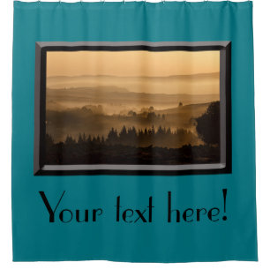 Sunset landscape shower curtain